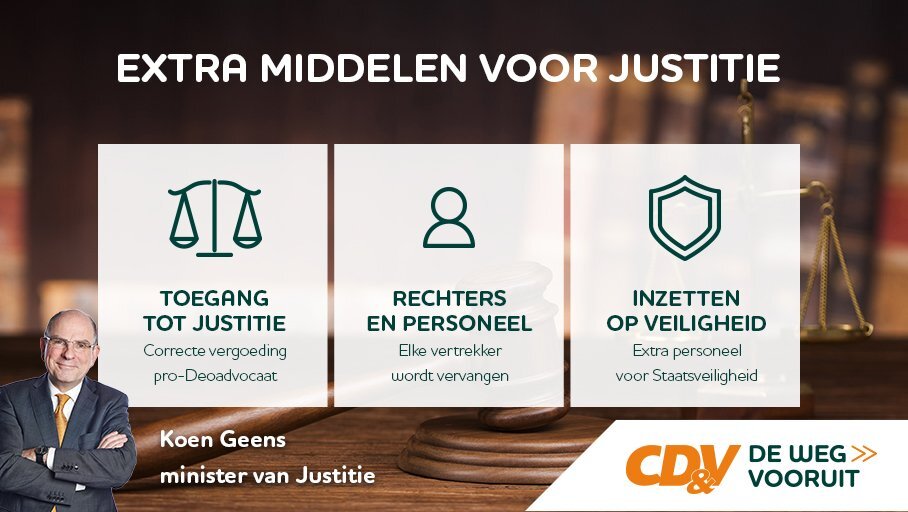 Extra middelen voor justitie 