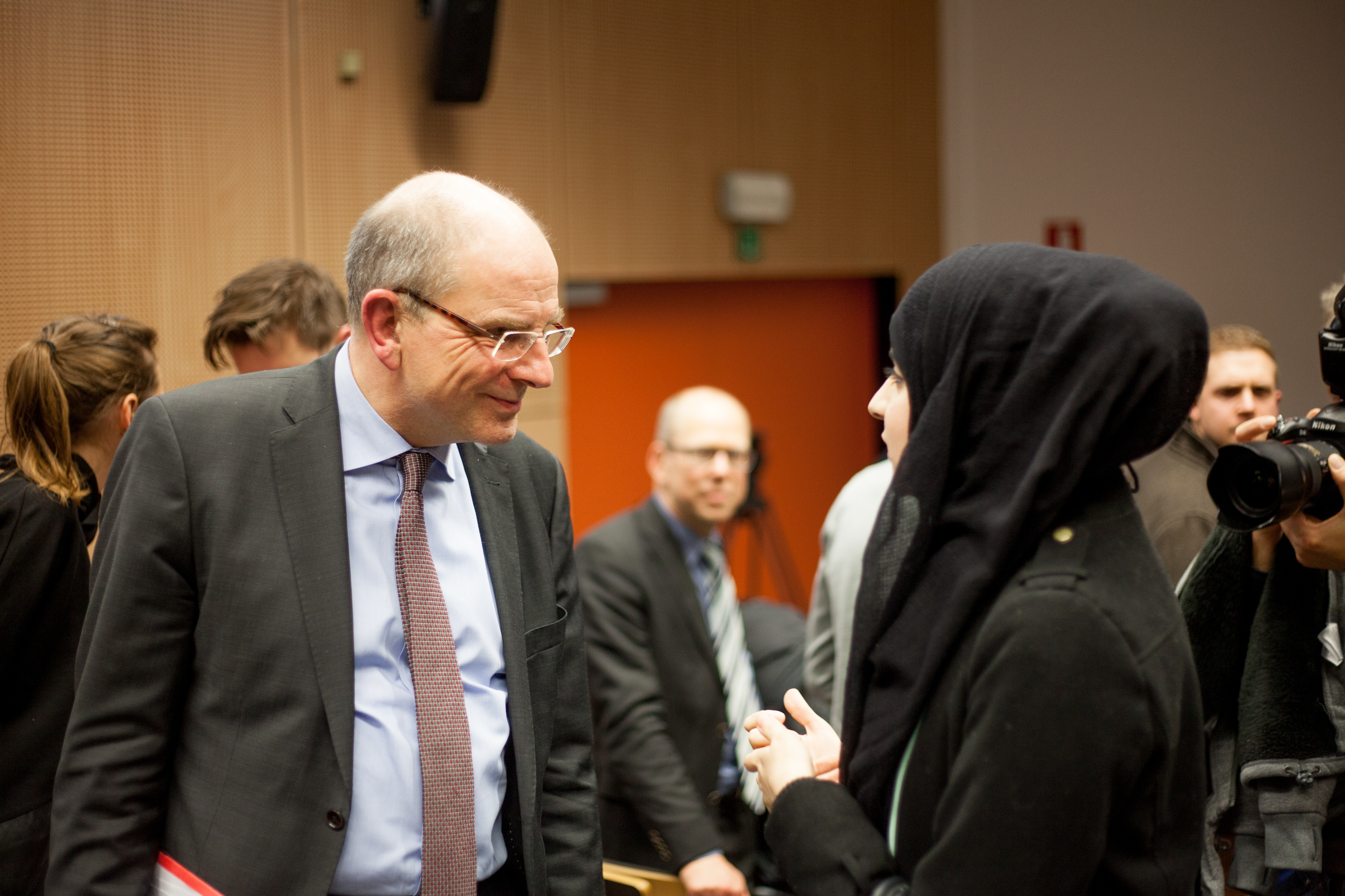 Justitieminister Geens te gast in Universiteit Antwerpen.