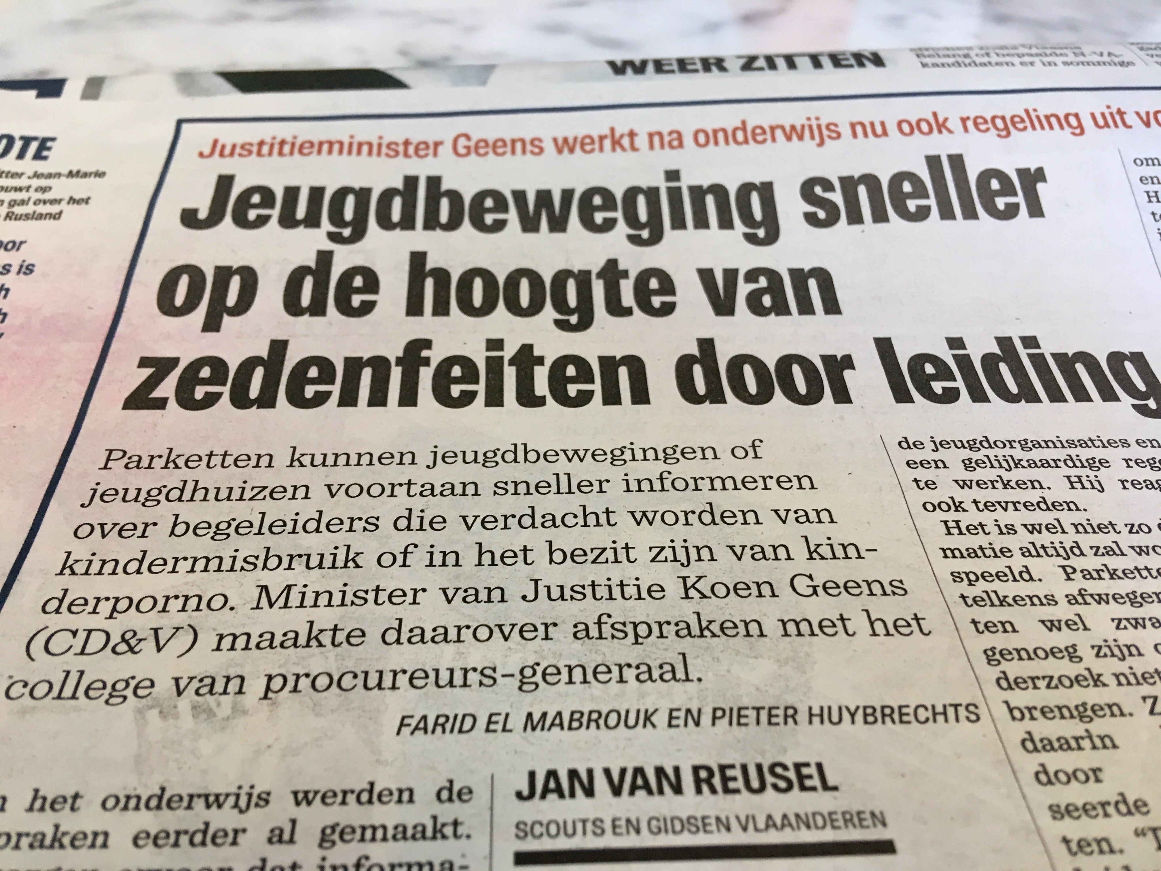 ​Jeugdbeweging sneller op de hoogte van zedenfeiten door leiding