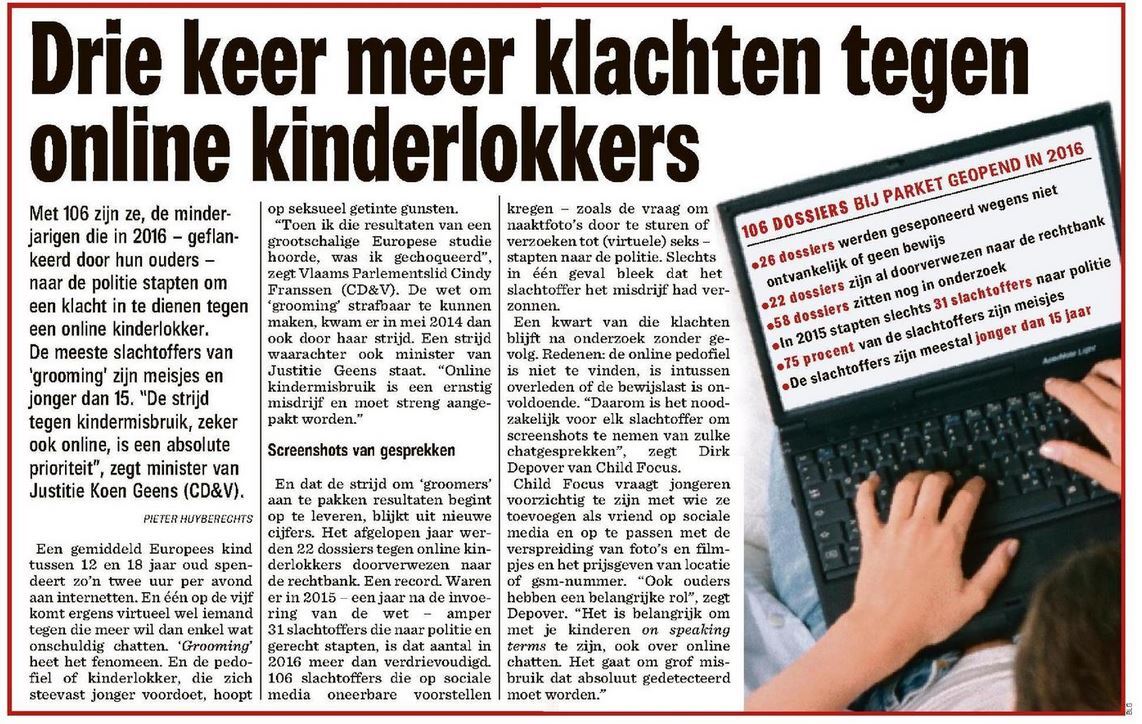 Drie keer meer klachten tegen online kinderlokkers