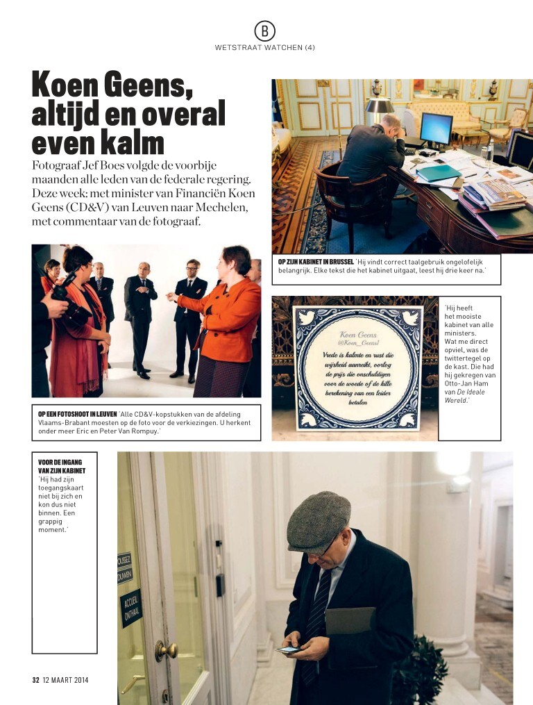 Koen Geens, altijd en overal even kalm