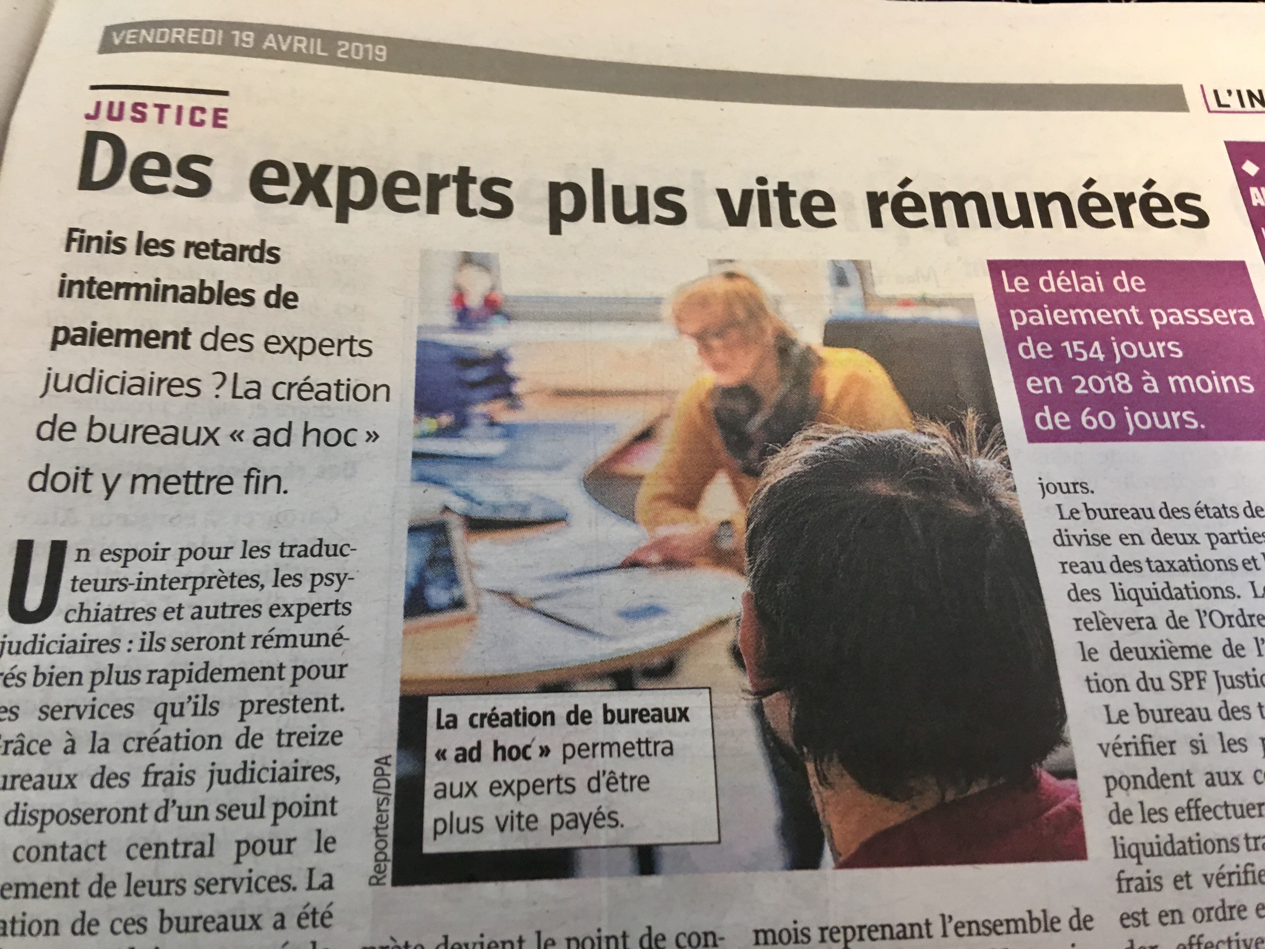 Des experts plus vite rémunérés