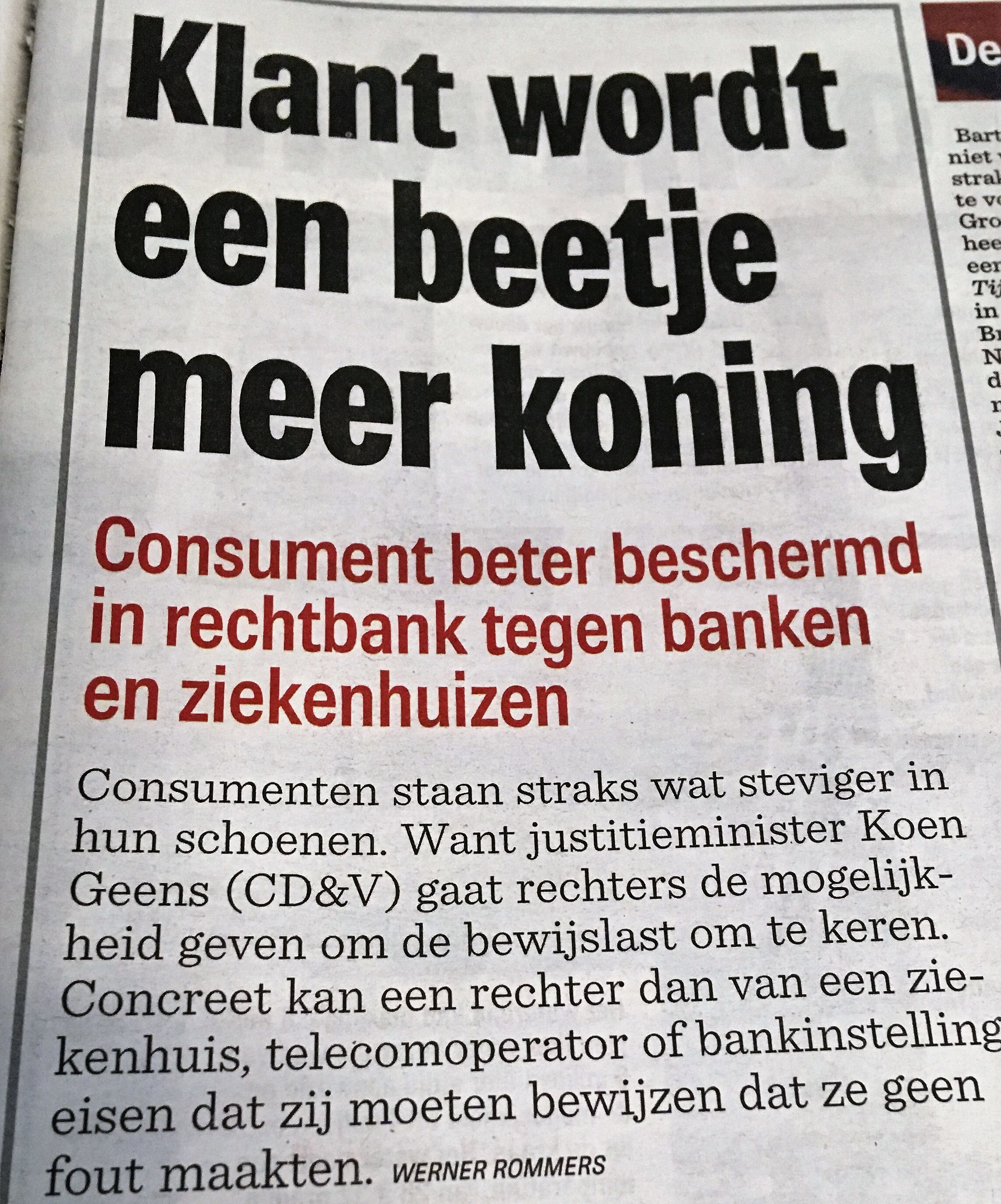 Klant wordt een beetje meer koning