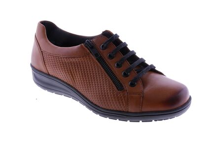 Solidus Cognac Leder Sneaker voor dames
