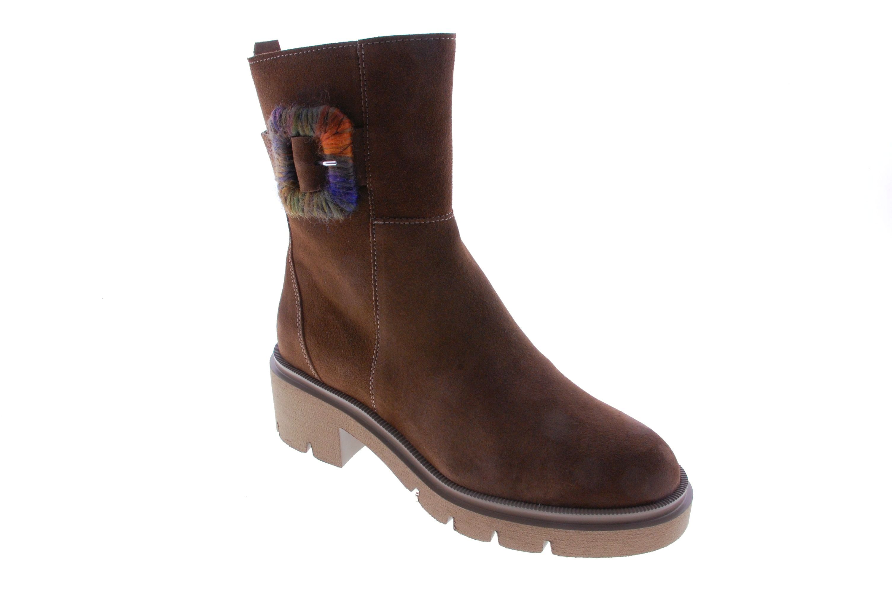Softwaves - Enkellaars - Nubuck - Cognac