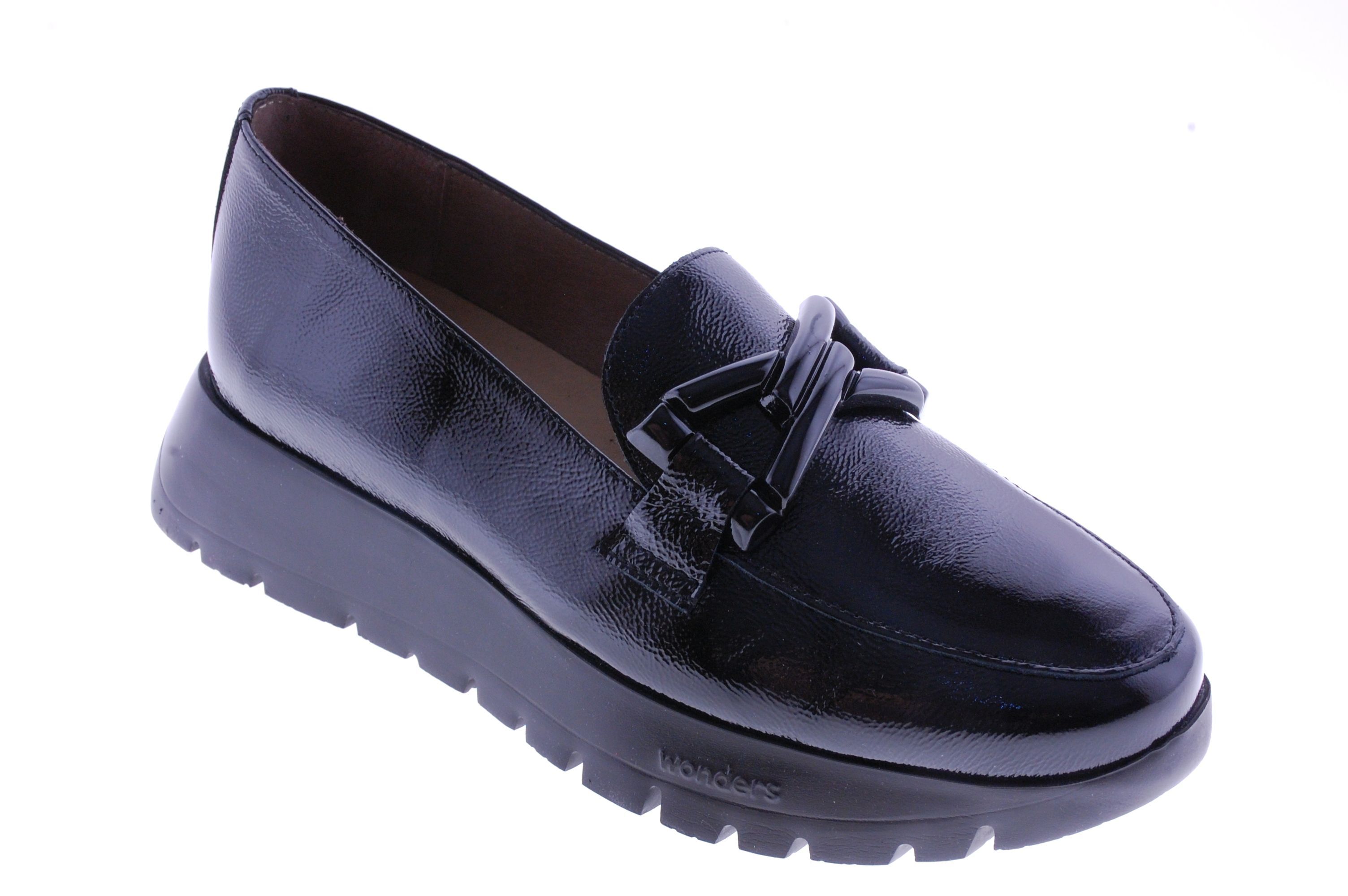 Wonders - Mocassin / Slip On - Lak - Zwart