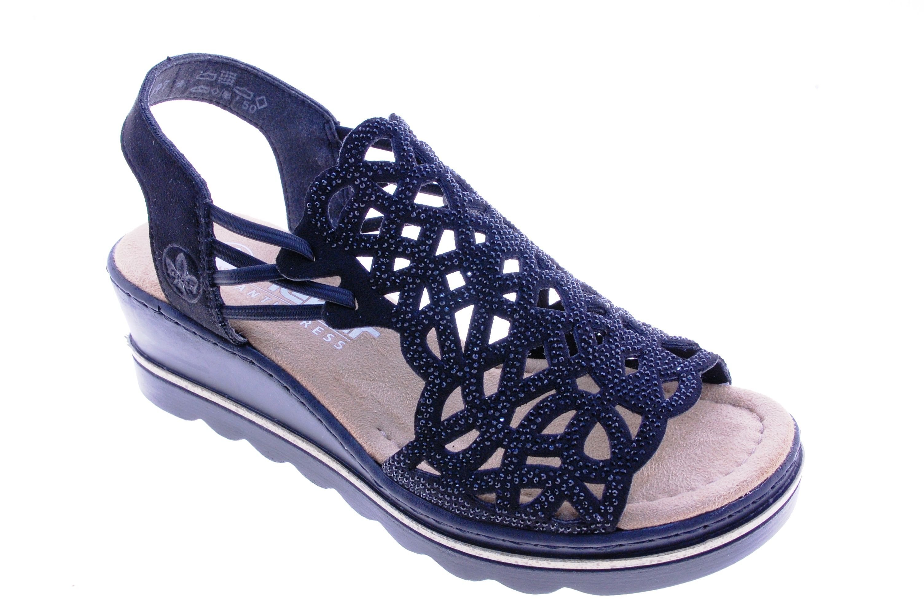 Rieker - Sandaal - Nubuck - Zwart