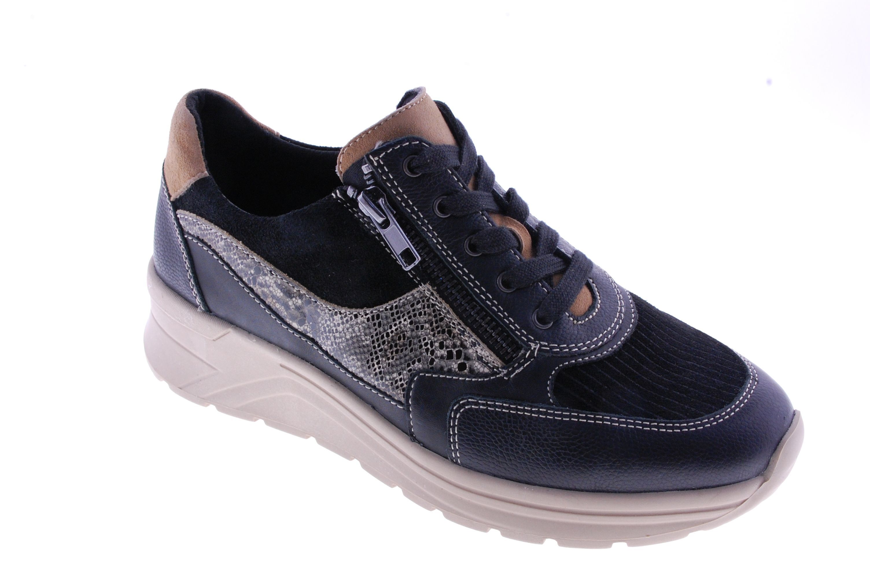 Solidus - Sneaker - Leder - Zwart