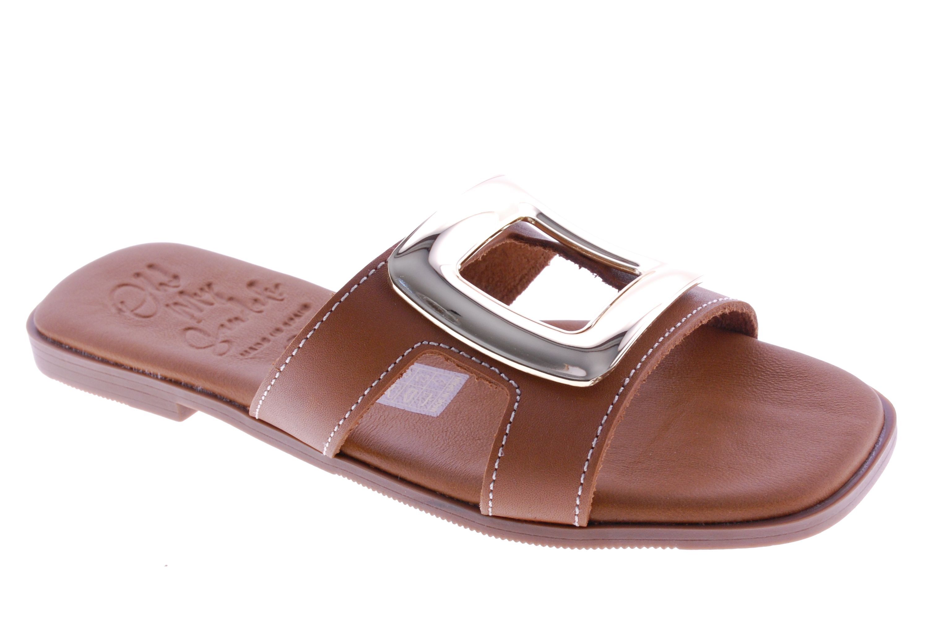 Oh My Sandals ! - Muil - Leder - Cognac