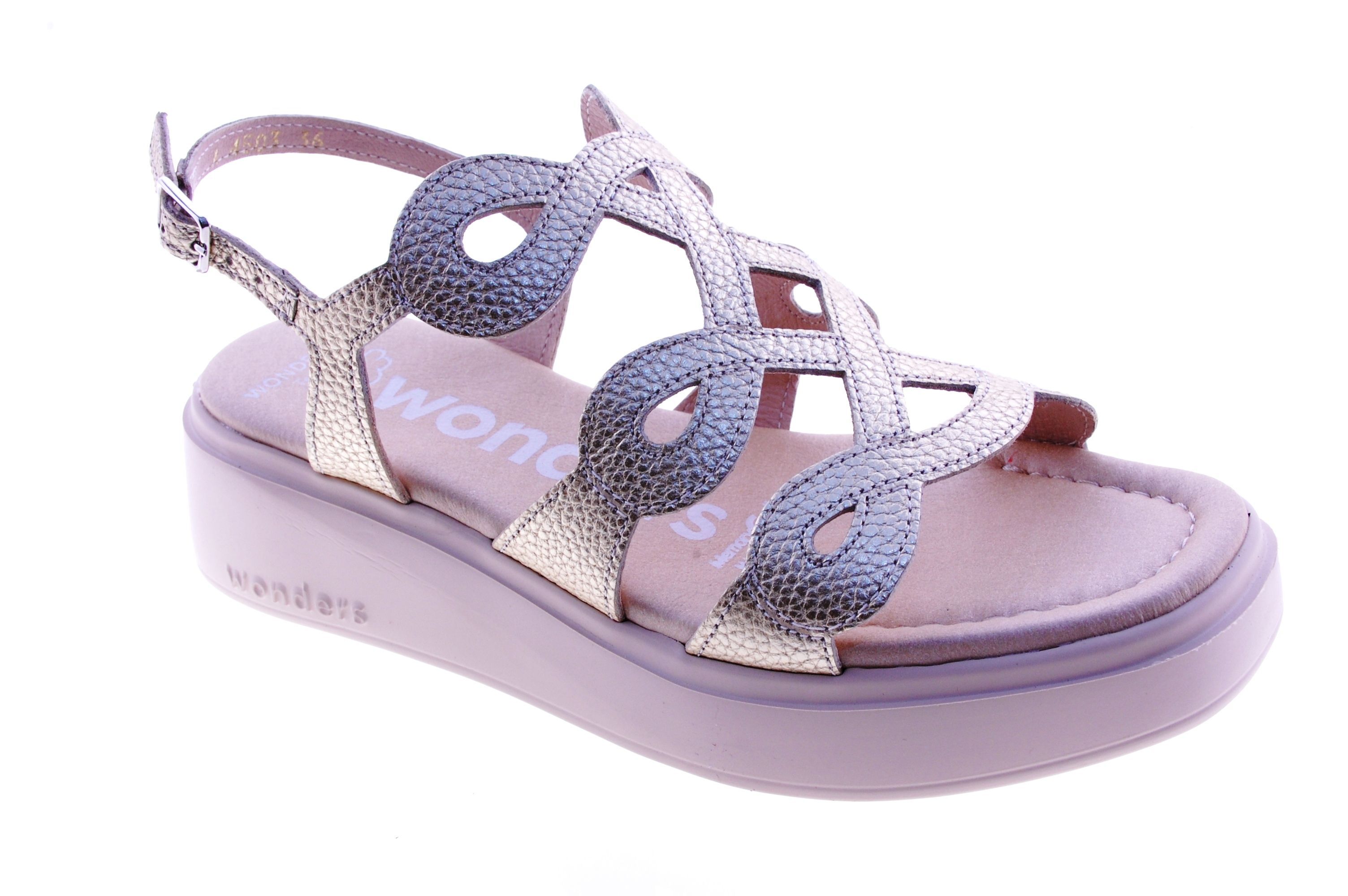 Wonders - Sandaal - Leder - Goud