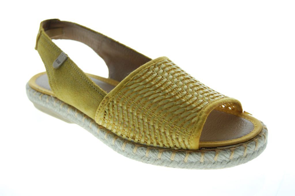 River Woods Geel Leder Sandaal voor dames | Schoenen Ruytings