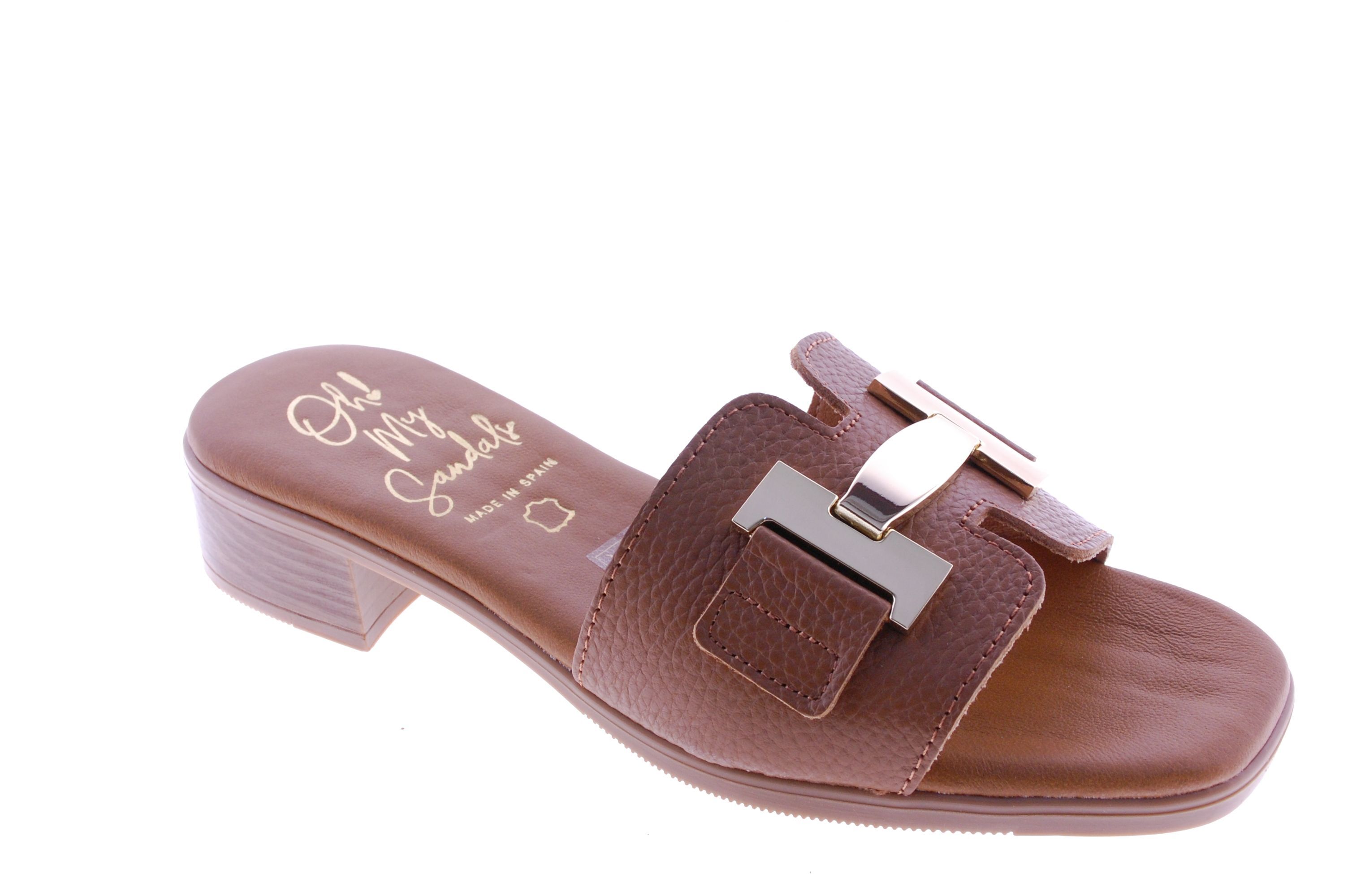 Oh My Sandals ! - Muil - Leder - Cognac