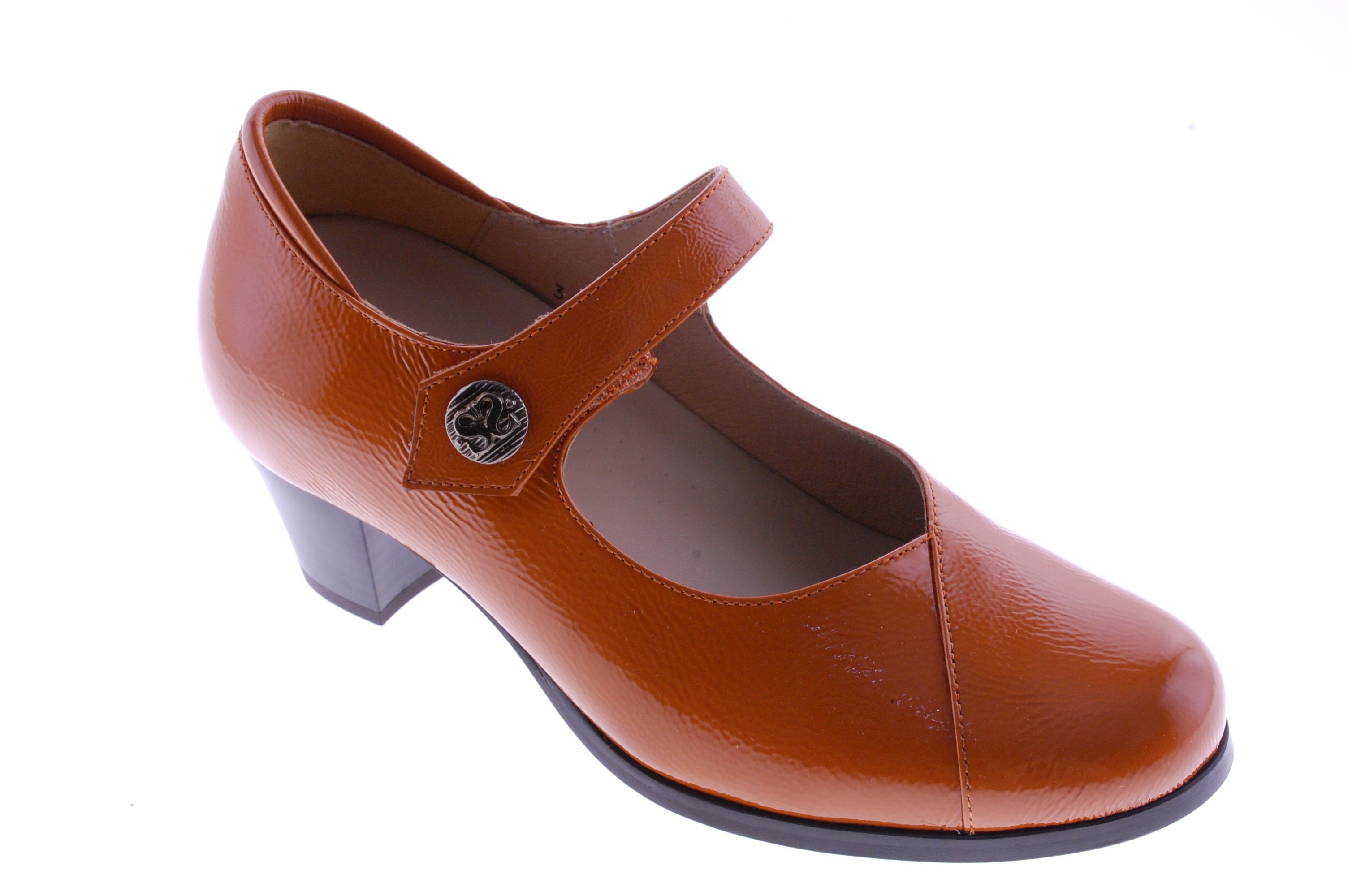 Piesanto Cognac Lak Schoen voor dames