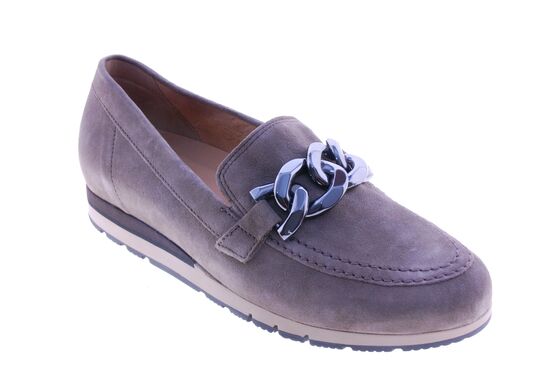 Gabor - Mocassin / Slip On - Suede - Taupe