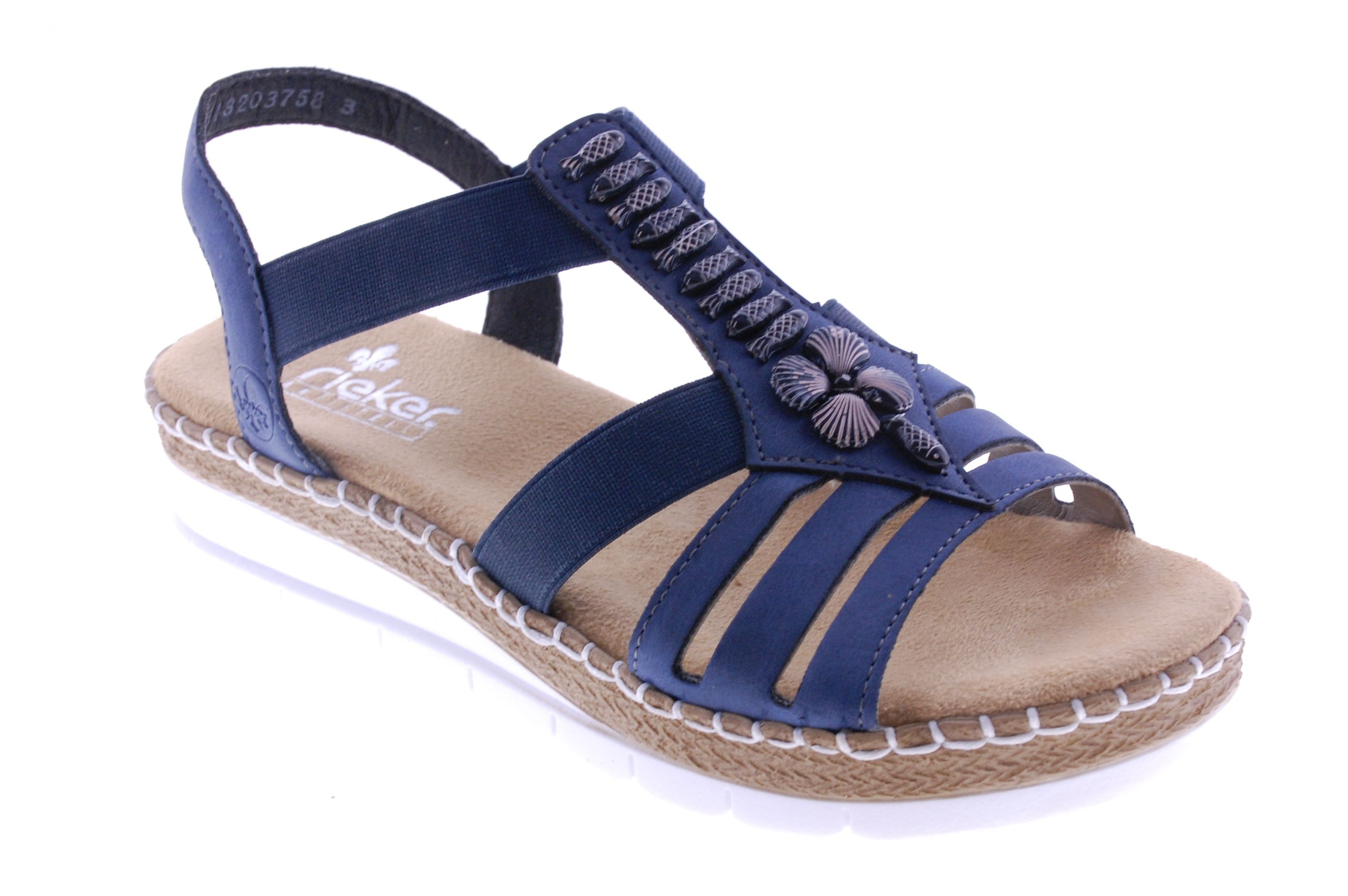Rieker - Sandaal - Nubuck - Blauw
