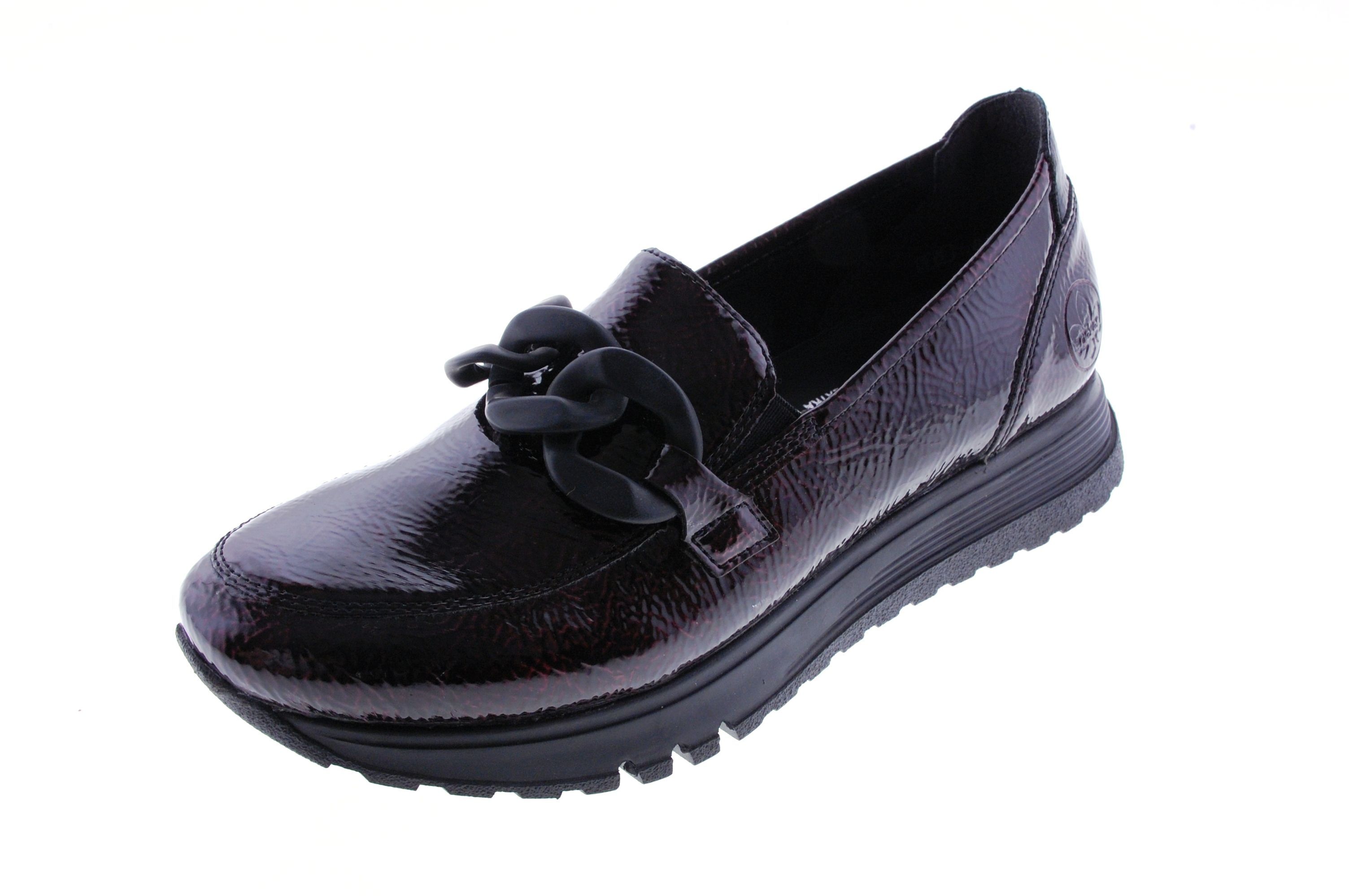 Rieker - Mocassin / Slip On - Lak - Bordeaux