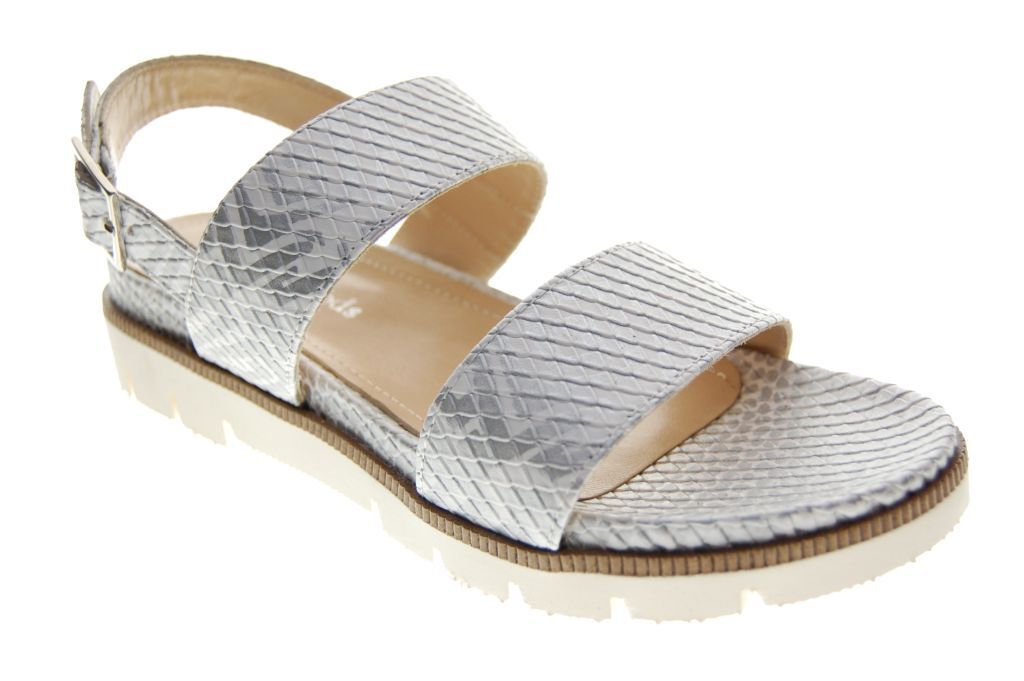 River Woods Zilver Leder Sandaal voor dames | Schoenen Ruytings