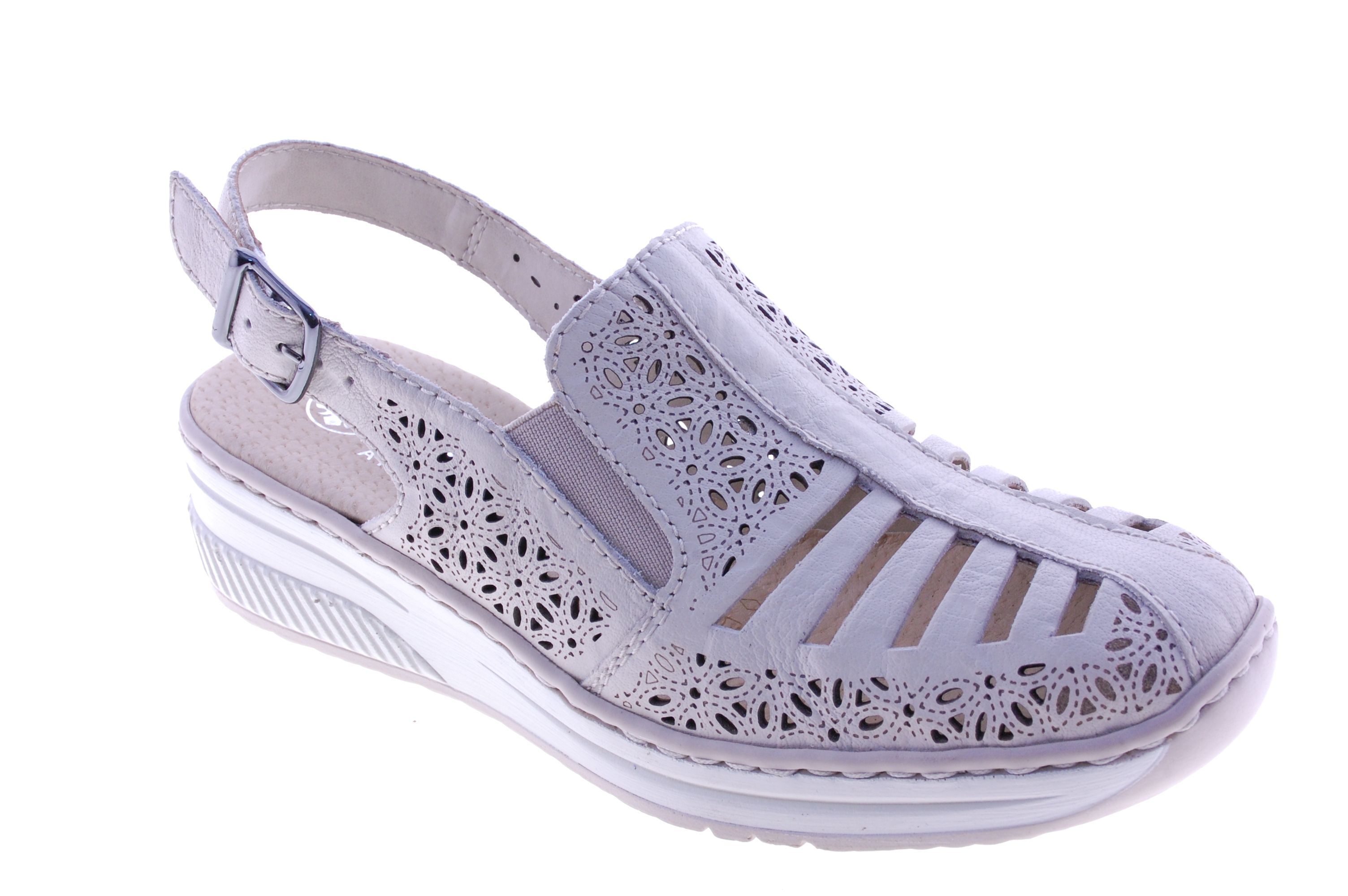 Rieker - Schoen Open Hiel - Leder - Taupe