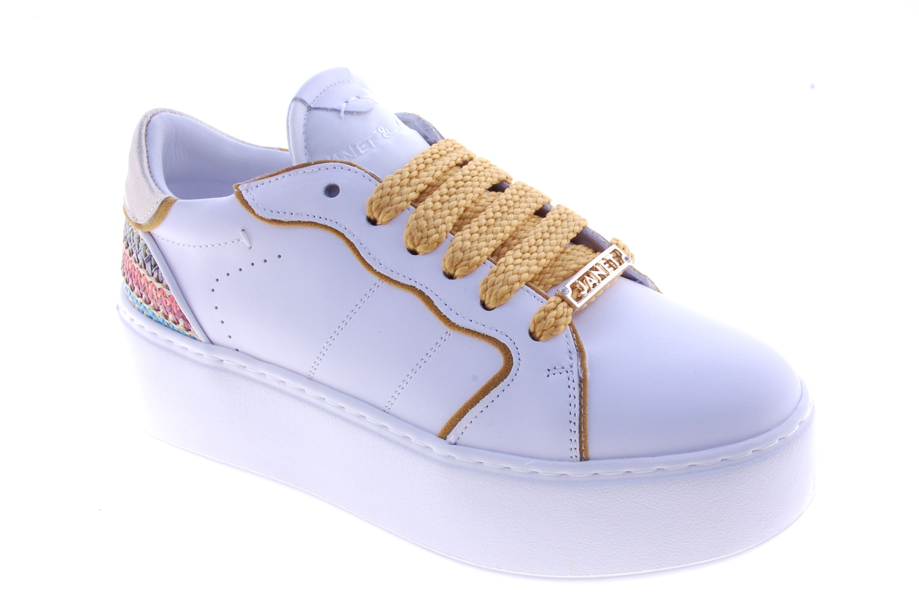 Janet&Janet - Sneaker - Leder - Wit