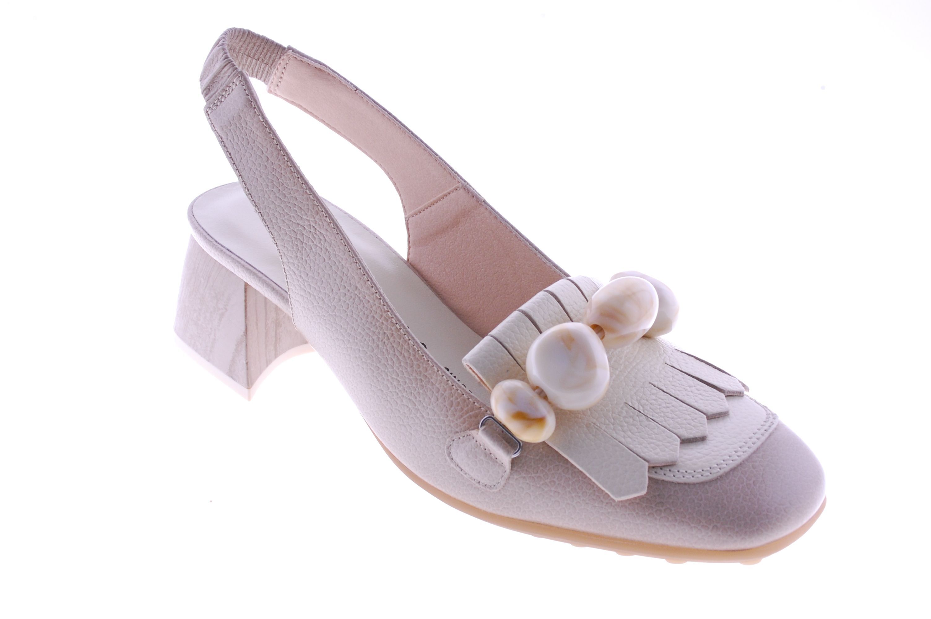 Hispanitas - Schoen Open Hiel - Leder - Beige