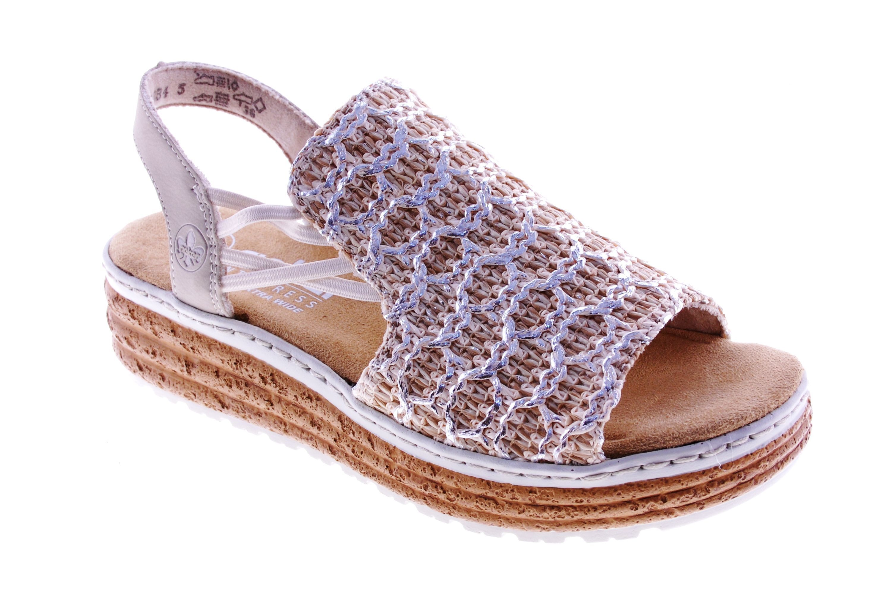 Rieker - Sandaal - Raffia - Goud