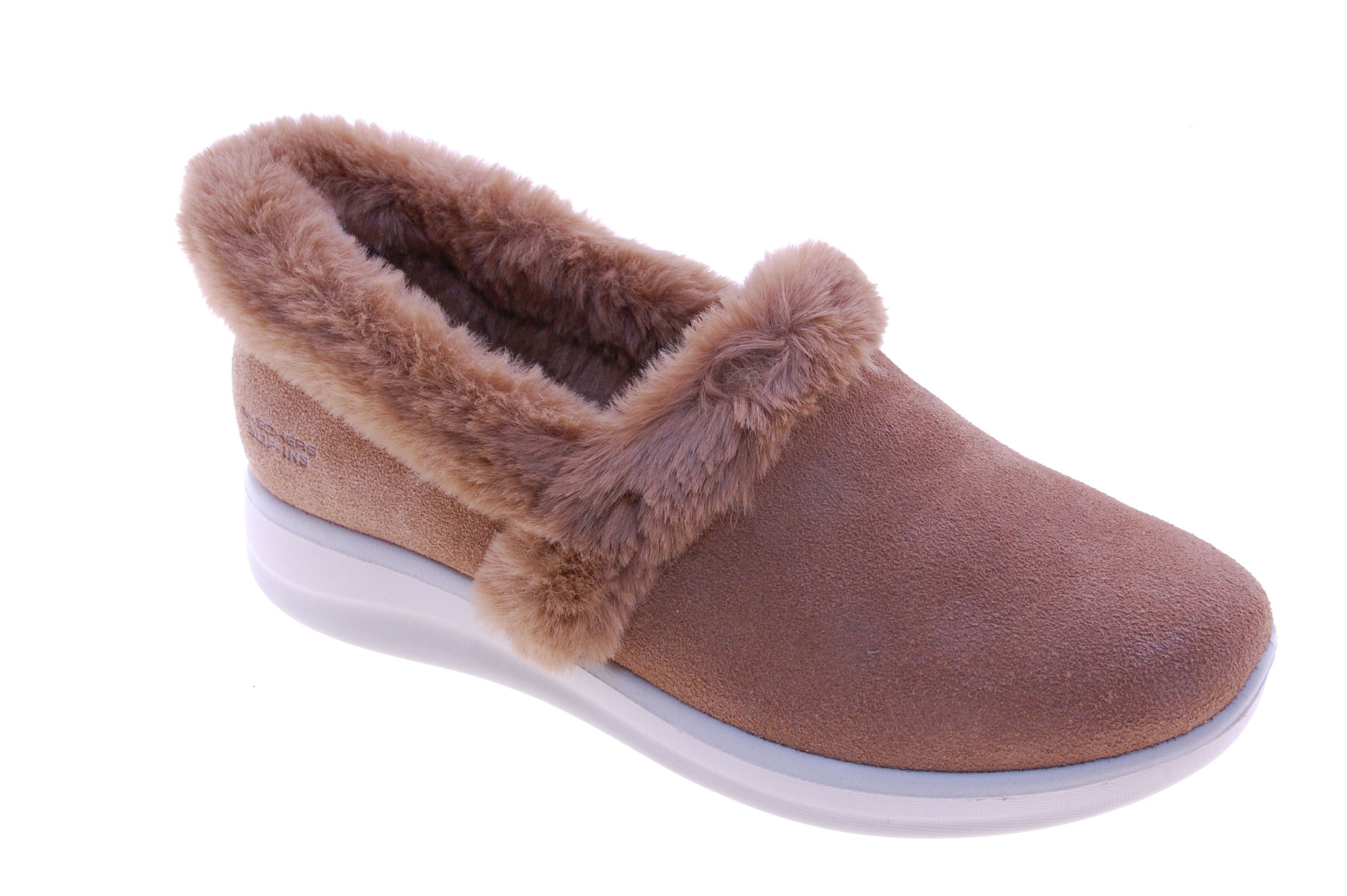 Skechers - Pantoffel - Stof - Cognac