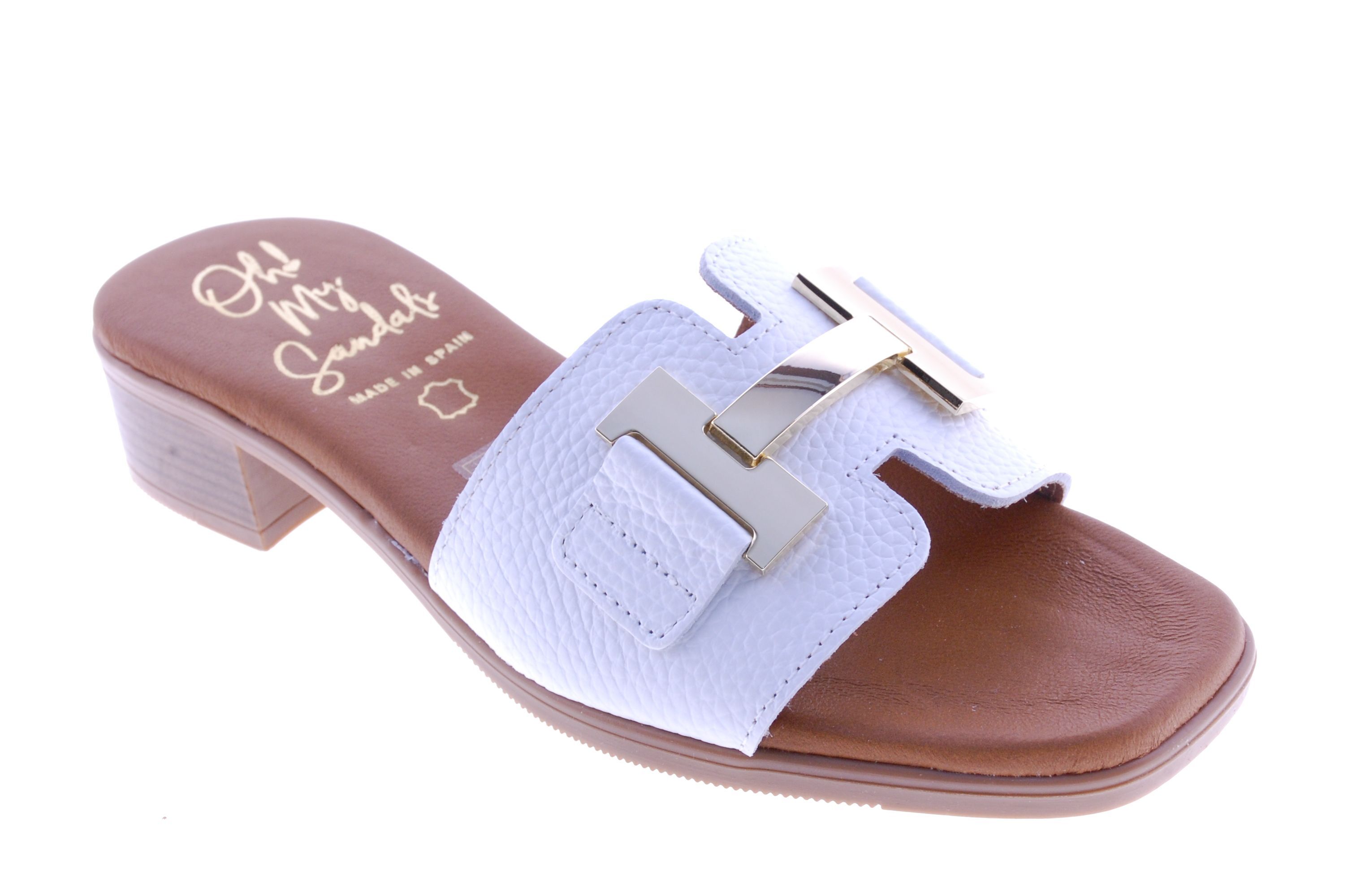 Oh My Sandals ! - Muil - Leder - Wit