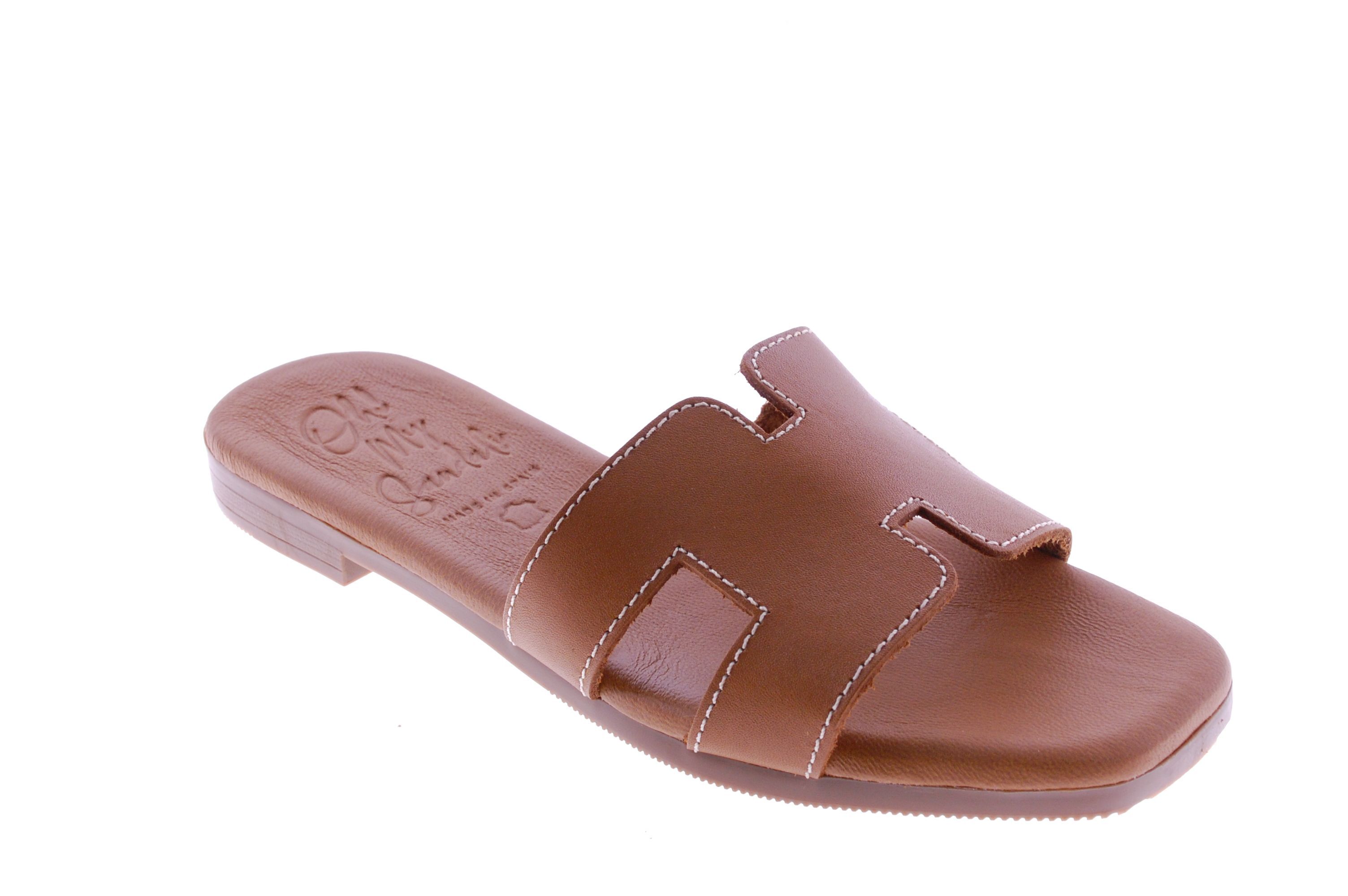 Oh My Sandals ! - Muil - Leder - Cognac