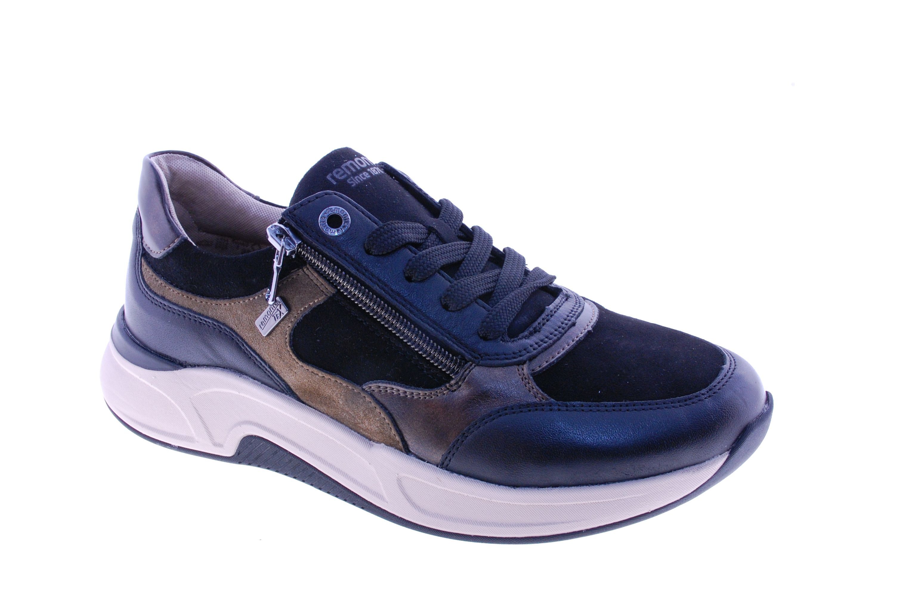 Remonte - Sneaker - Leder - Zwart