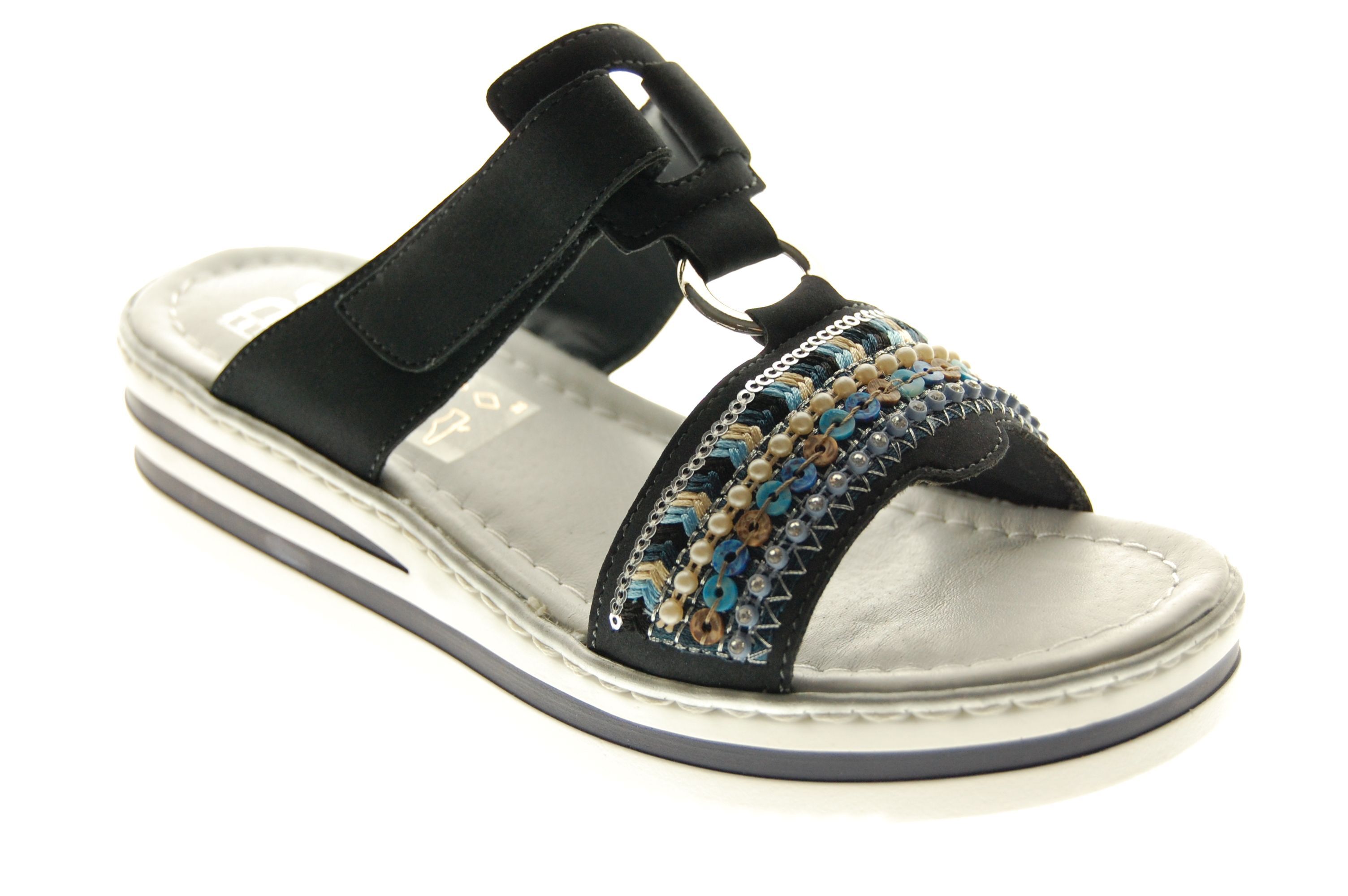 Rieker Blauw Nubuck Muil voor dames | Schoenen Ruytings