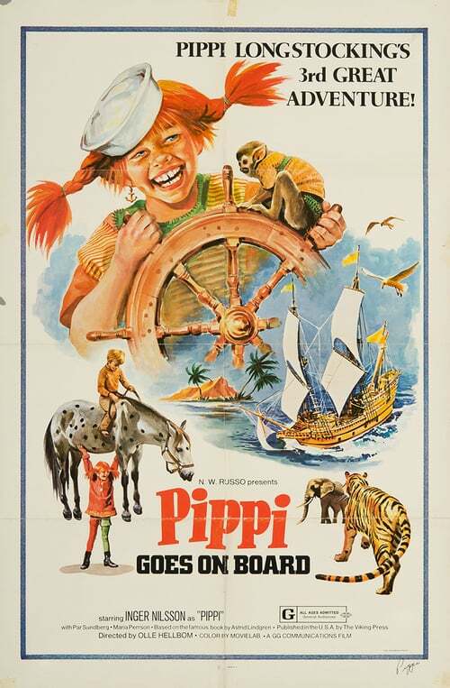 movie cover - Pippi Gaat Van Boord