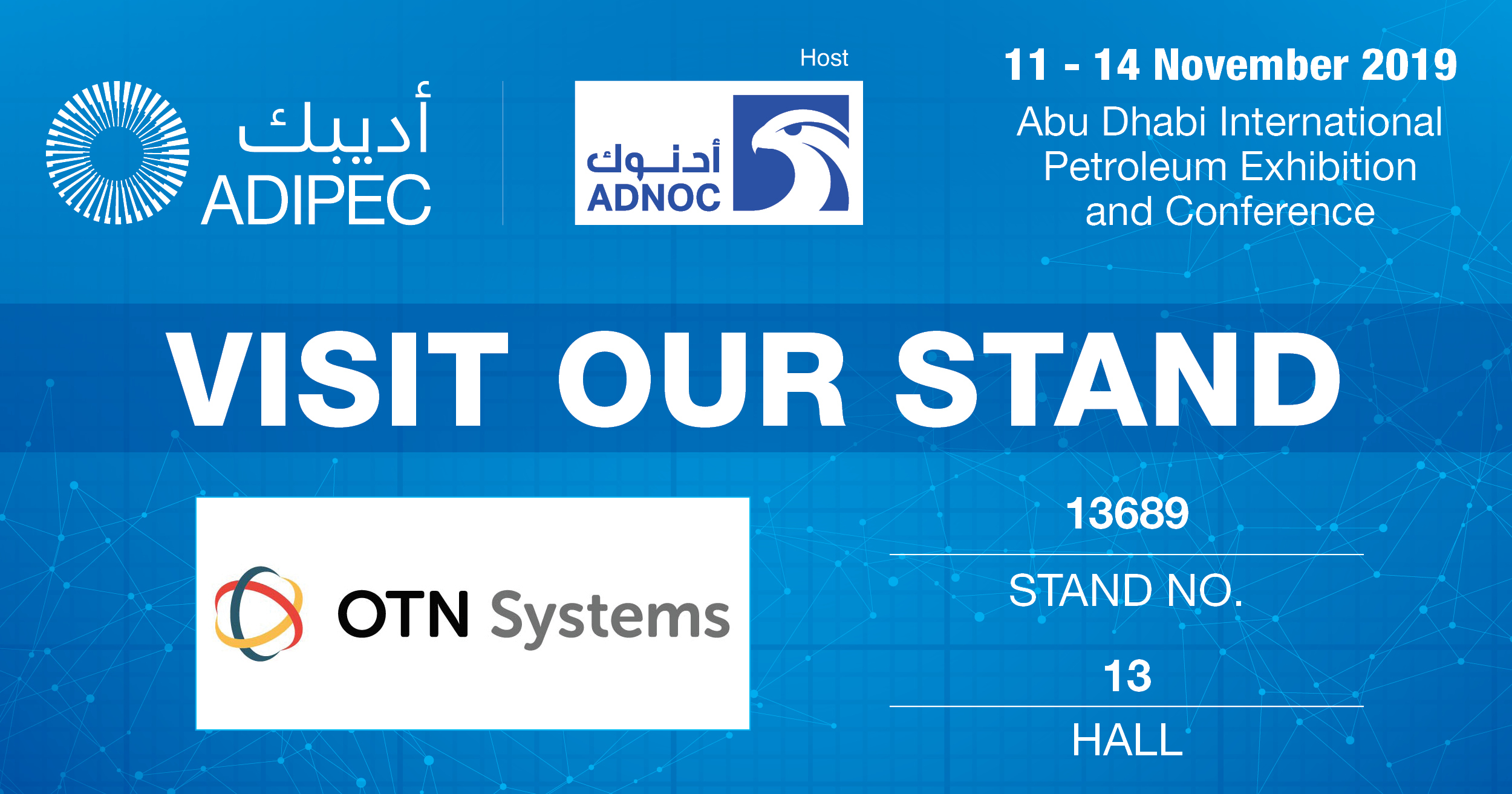 Visit OTN Systems at ADIPEC 2019
