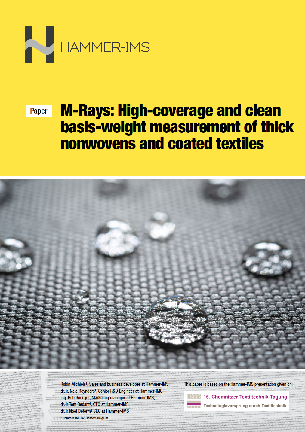 Technical paper: M-Rays – High-coverage and clean basis-weight measurement of thick nonwovens and coated textiles