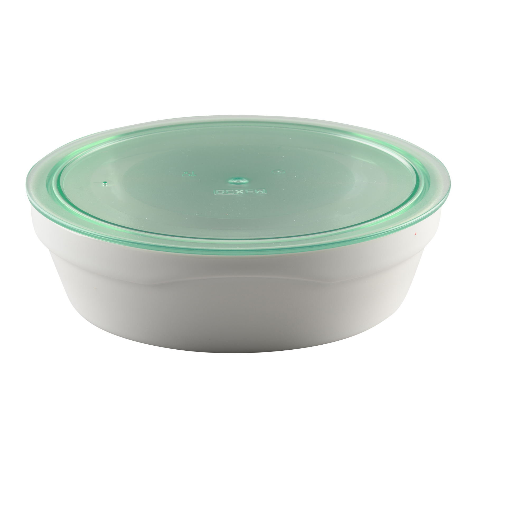 Deksel voor ronde schaal eenpansgerecht groen transparant 200mm