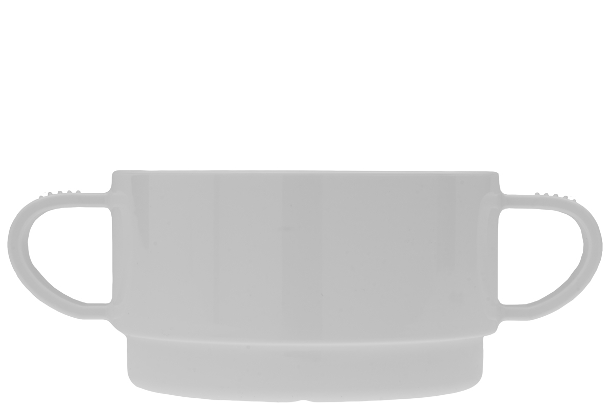 Kalyx soup cup white with open handles 35cl