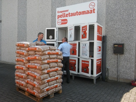 Afbeelding bij Eerste Ecopower-pelletautomaat bij E Tecnics in Roeselare