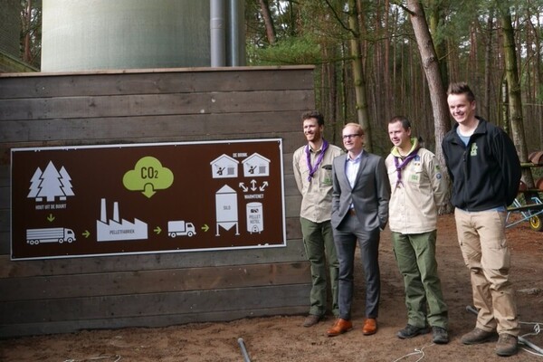 Afbeelding bij Scouts & Gidsen Vlaanderen kiezen voor groene warmte van Ecopower op De Brink