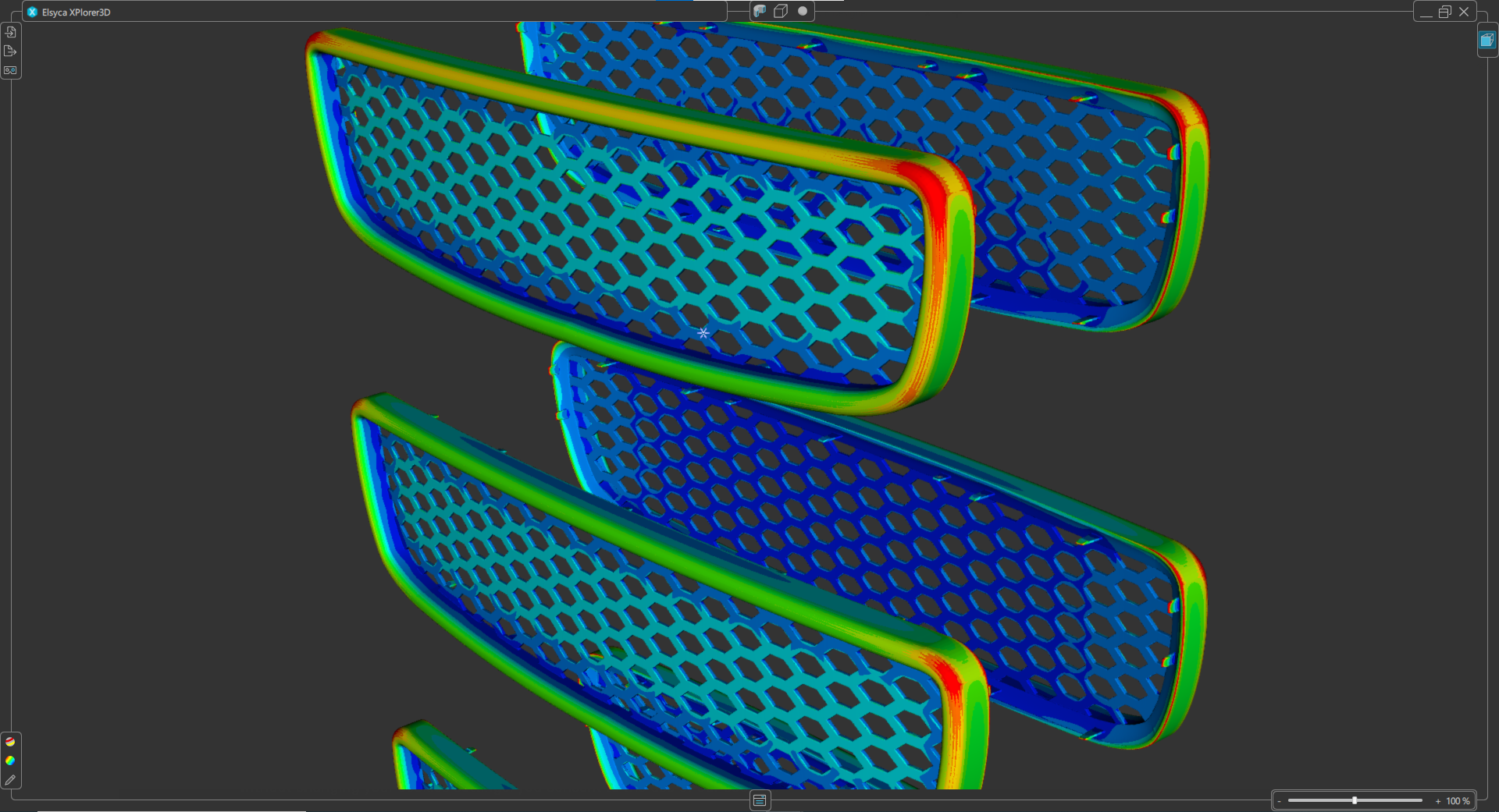 PoP simulation results - Car front grill