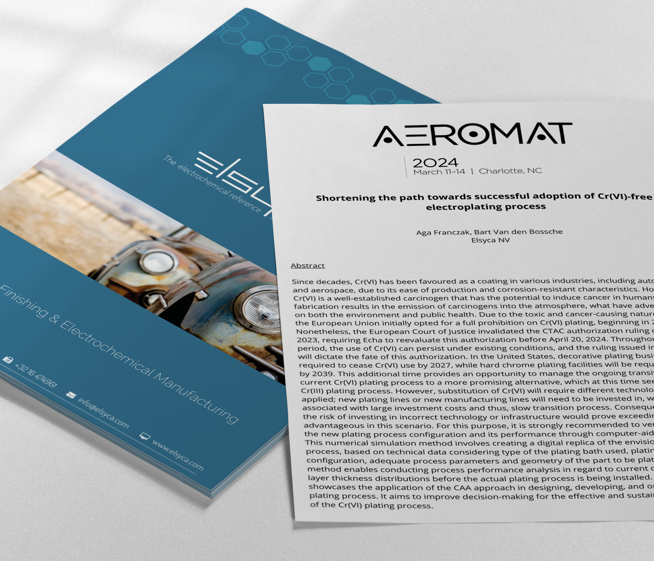 Shortening the path towards successful adoption of Cr(VI)-free electroplating process (AEROMAT 2024)