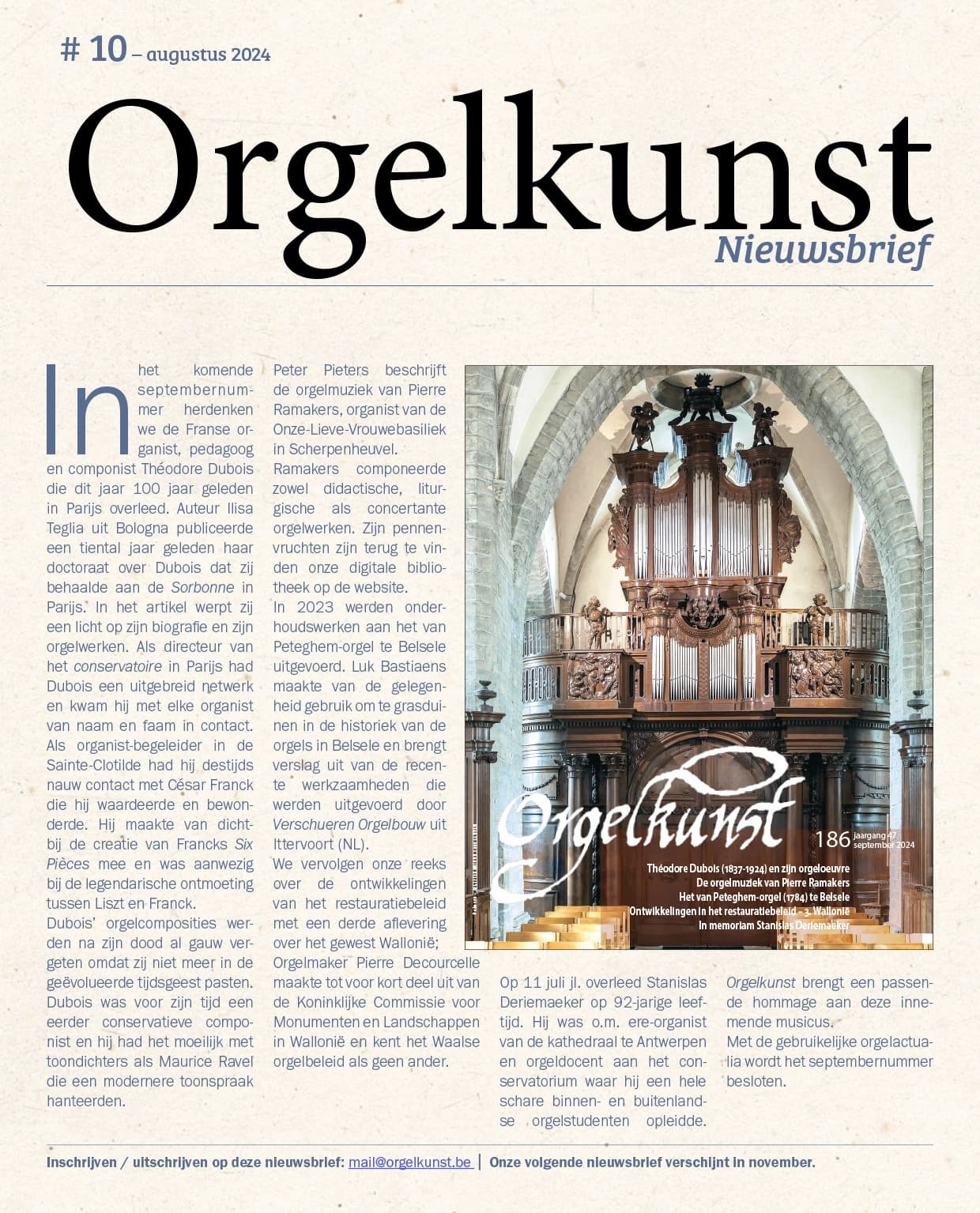 Voorpagina van Nieuwsbrief #10