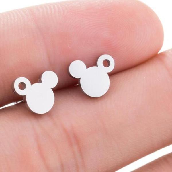 Boos worden Maak het zwaar petticoat Mickey Mouse Disney design roestvrij stalen oorbellen · Zeido