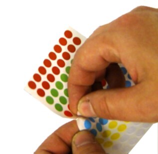 Gekleurde stickers voor op het toetsenbord