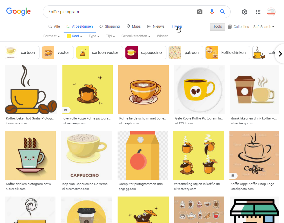 google afbeeldingen koffie