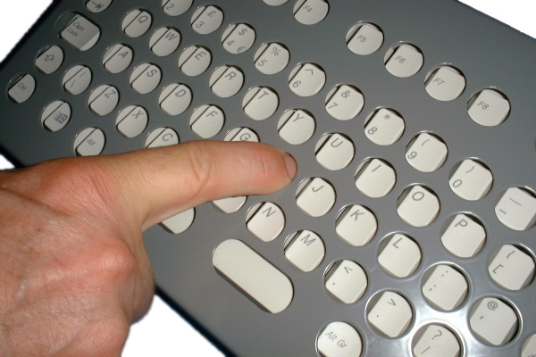 Foto van toetsenbord met rooster