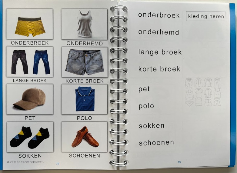 foto van een pagina rond kleding uit De Praatkameraad