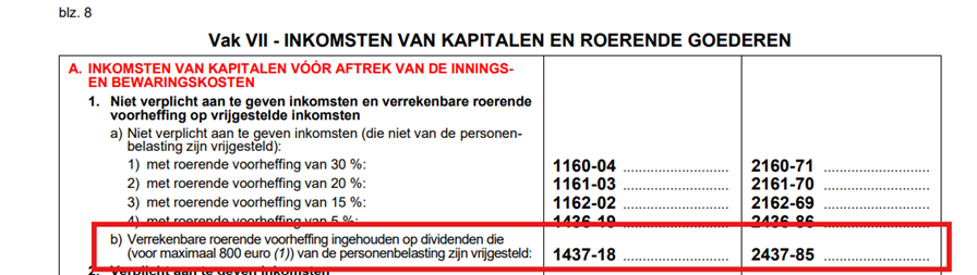 Hoe kan ik de ingehouden roerende voorheffing op mijn ECoOB aandelen recupereren? Hoe het fiscale voordeel op vriendenaandelen verwerken in mijn belastingsbrief?