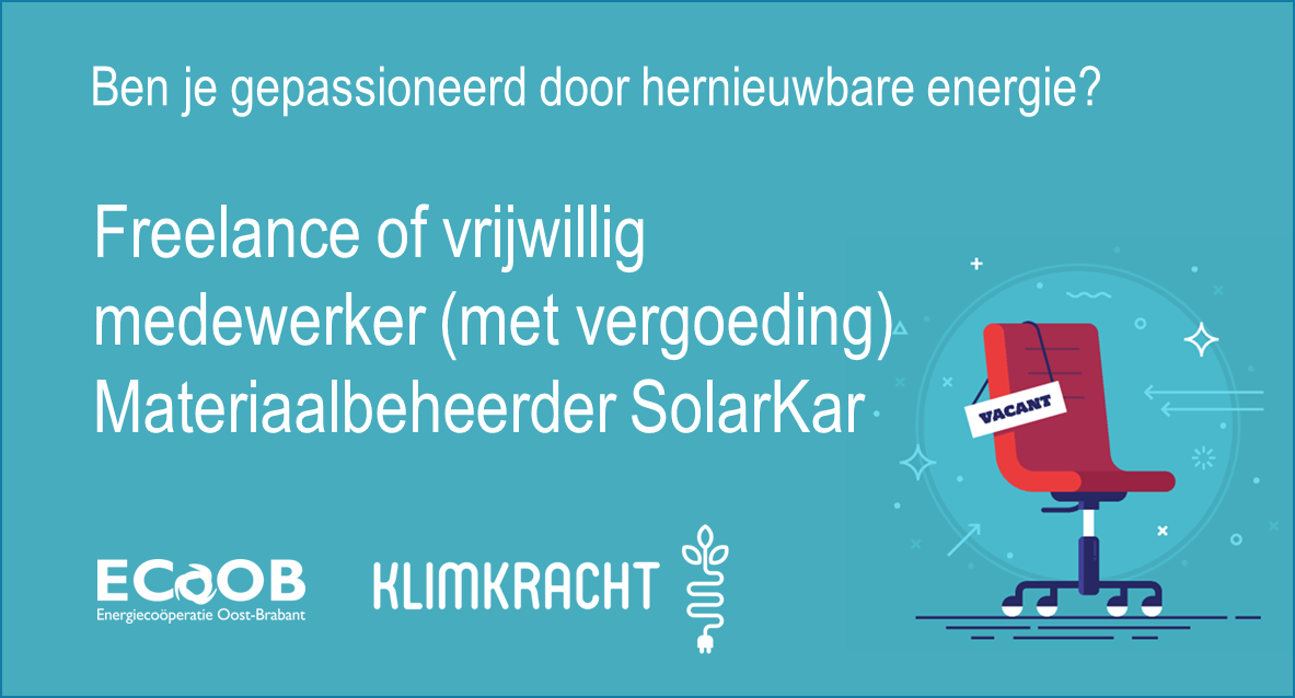 Gezocht: Freelance of vrijwilliger (met vergoeding) Beheerder Uitleendienst SolarKar - WIE ZIJN W...