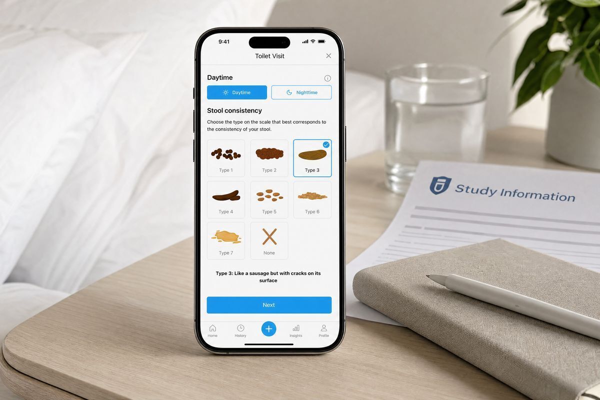 S.Tool-app op een telefoon met het overzicht van geregistreerde klachten