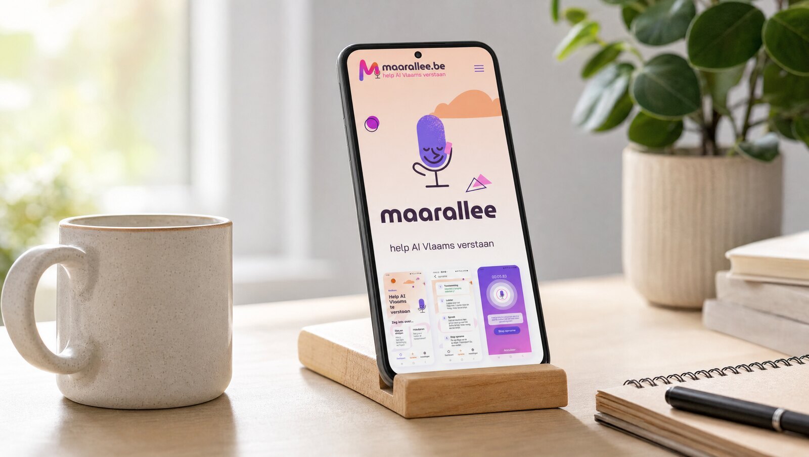 Schermen van de Maar Allee-app