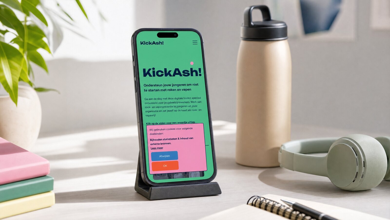 The KickAsh! toolkit with moodboards and game materials